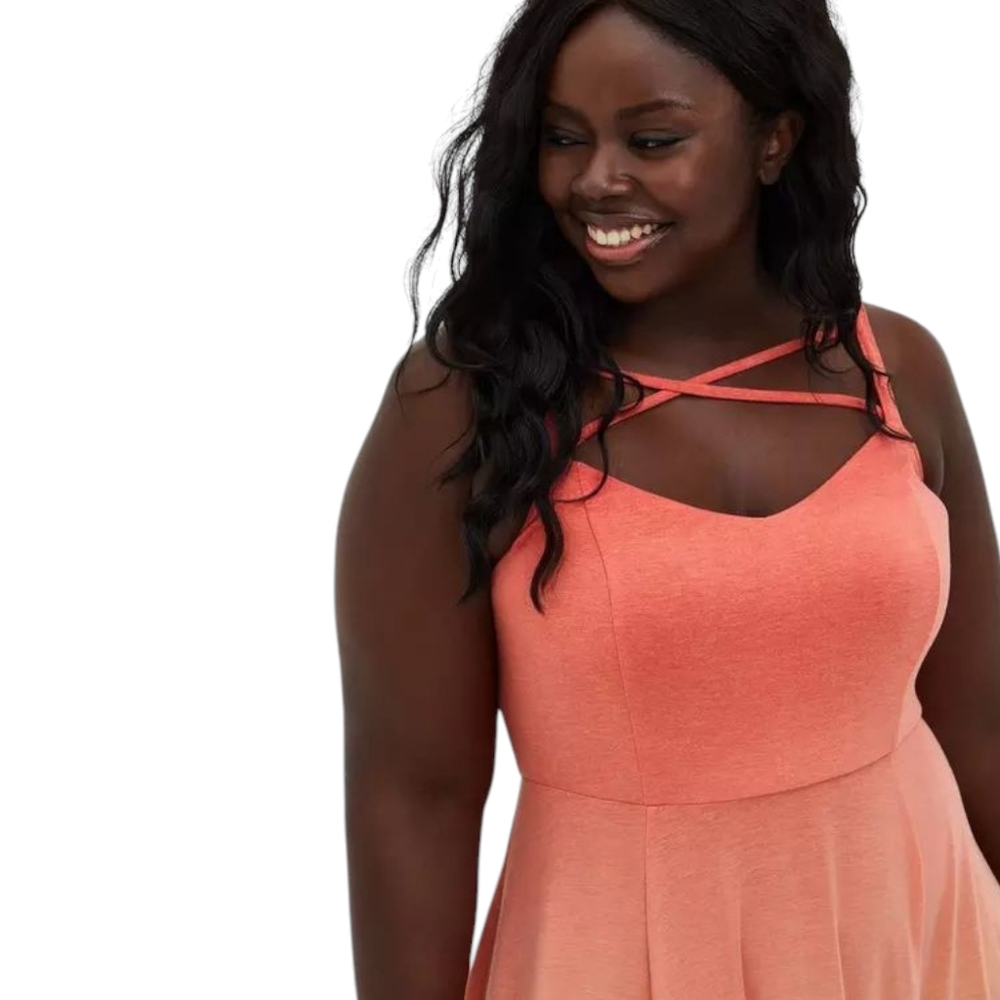 torrid Coral to Yellow Ombre Maxi Dress - Picture 4 of 11
